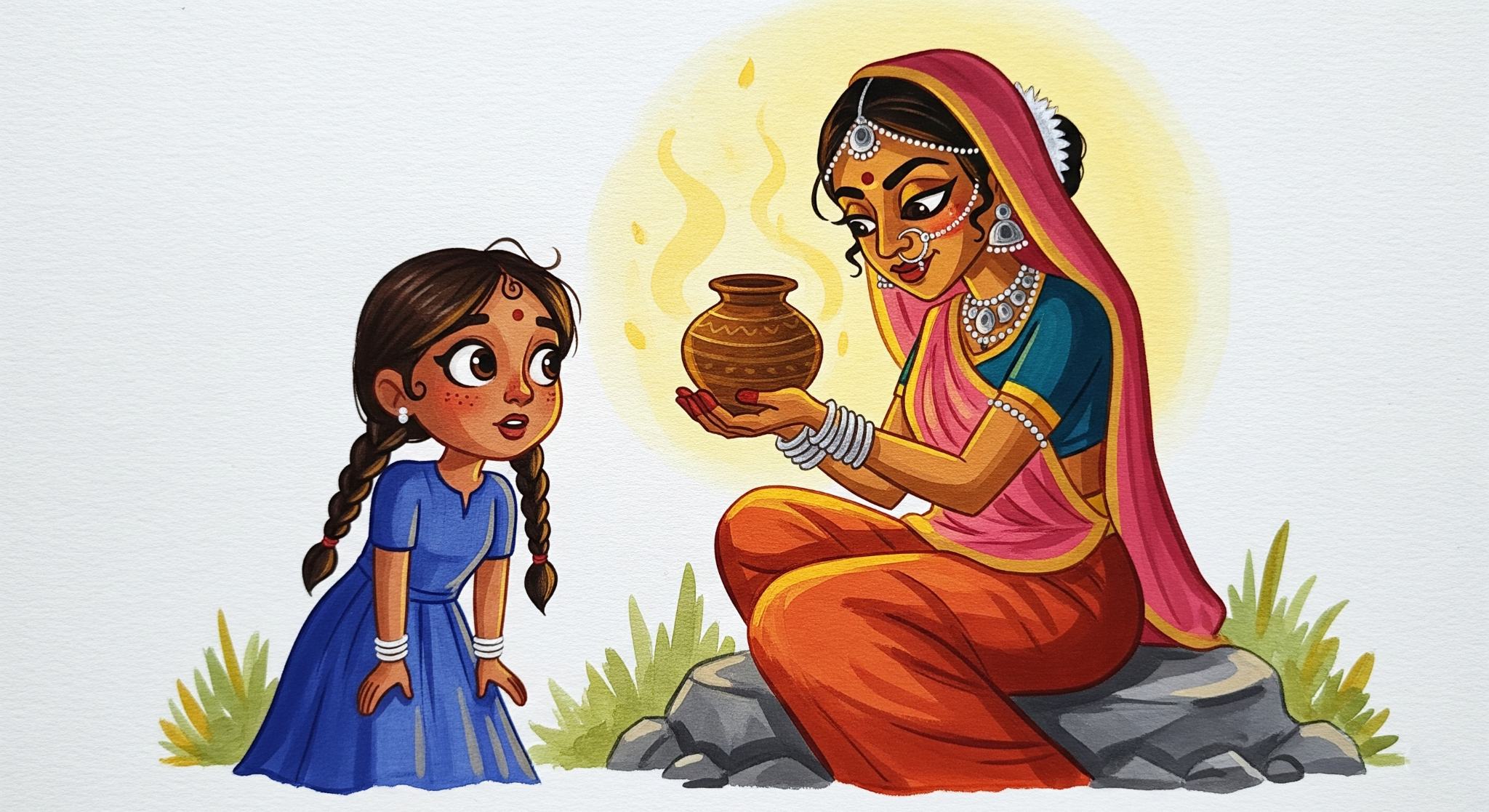 Huggiya Chinnakka story illustration