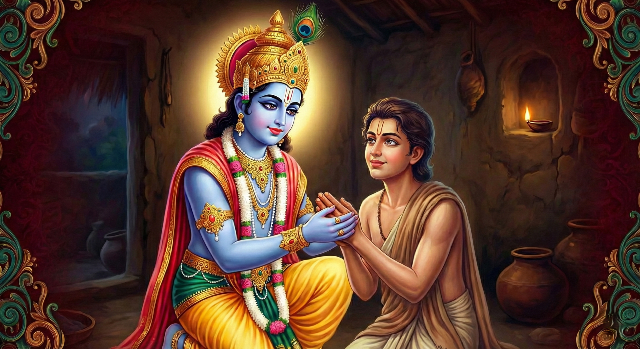 Krishna visiting Sudhama